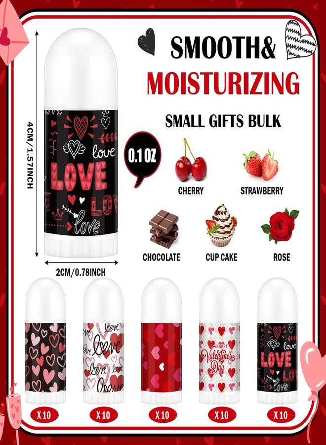 Swiffen 50 Pack Valentine's Mini Lip Balms Gifts Bulk for Women Galentine's Day Party Supplies Basket Stuffers Heart Moisturizing Lip Balm Gifts for Her Teachers Staff Coworkers (Love) - Image 2